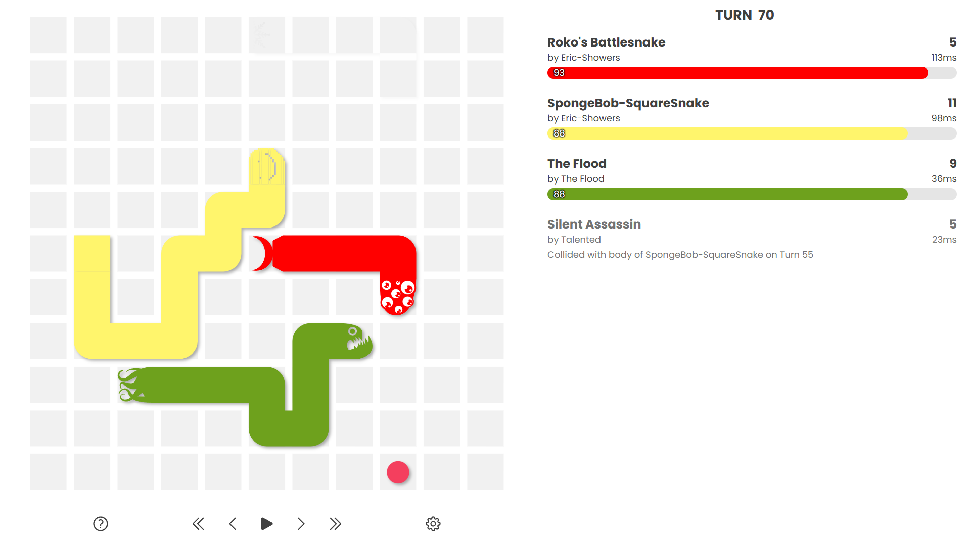 Battlesnake game board