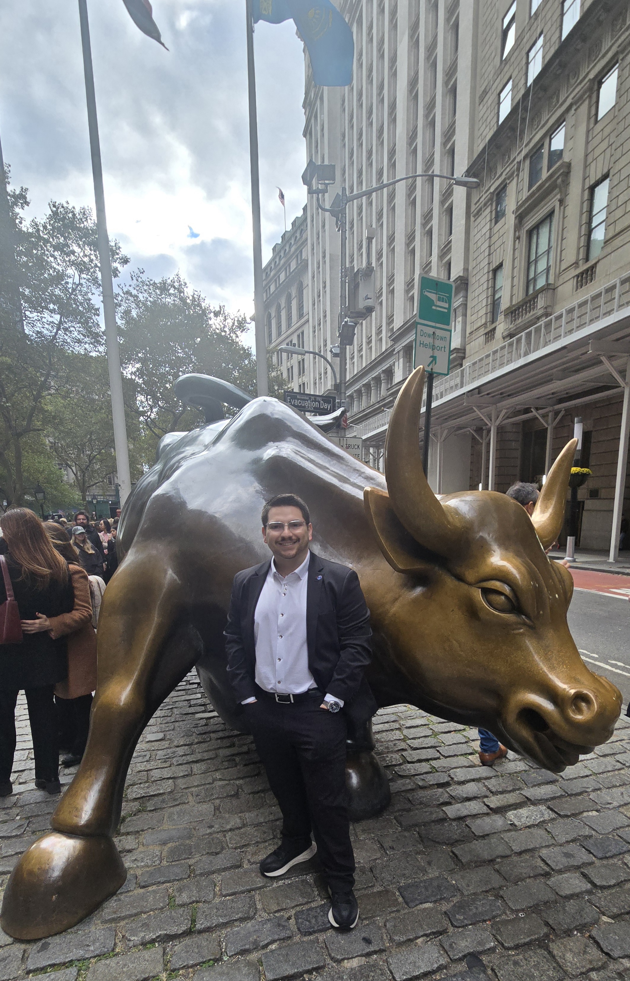 William Bourgeois at the Wall Street Bull in New York
